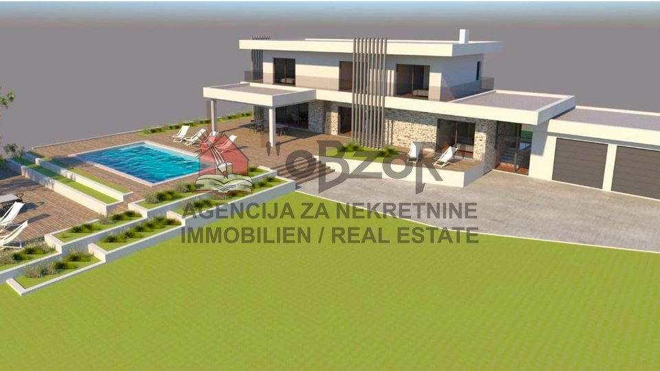 TURANJ - Baugrundstück 1380m2 mit einem Projekt zum Bau einer Villa