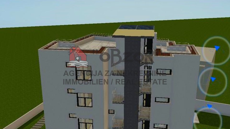 Petrčane-PUNTA RADMAN, trosoban apartaman(105m2) + krovna terasa(87m2) - NOVOGRADNJA