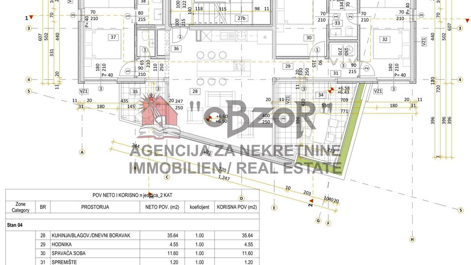 Petrčane-PUNTA RADMAN, Drei-Zimmer-Wohnung (105 m2) + Dachterrasse (87 m2) – NEUBAU