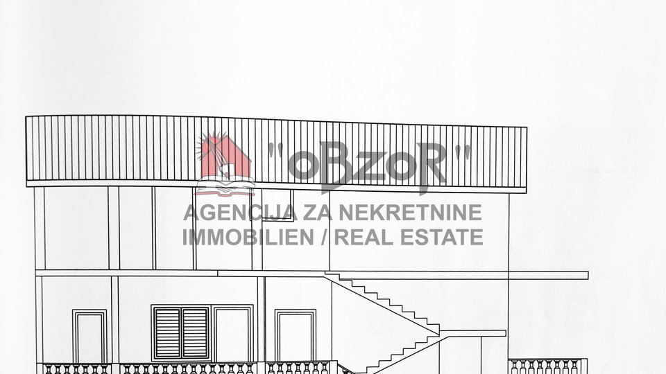 BIBINJE-Apartmanska kuća- DRUGI RED OD MORA